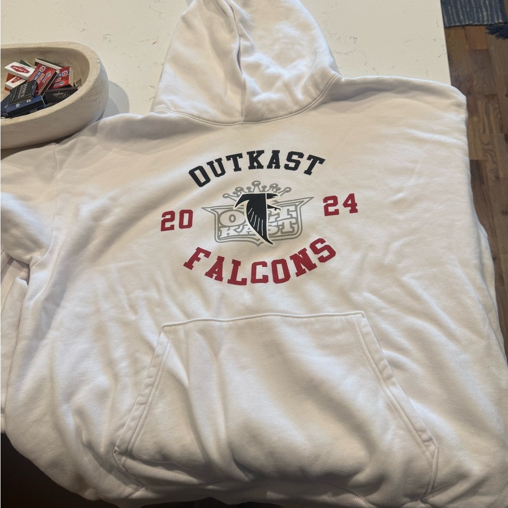 NFL White and Red Falcons Hoodie
